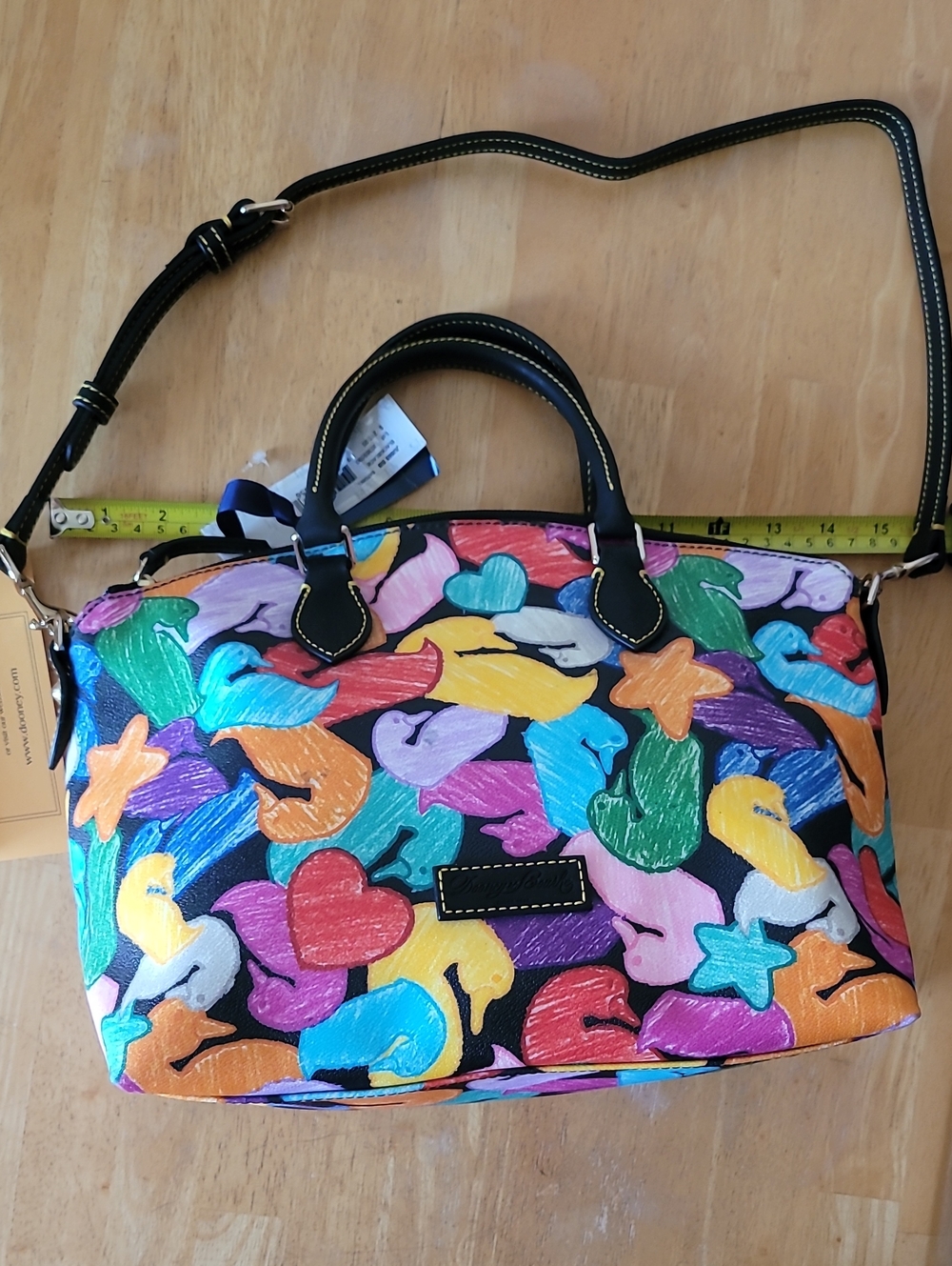 Dooney & Bourke Wonderduck Multicolor Satchel Bag - Picture 8 of 10